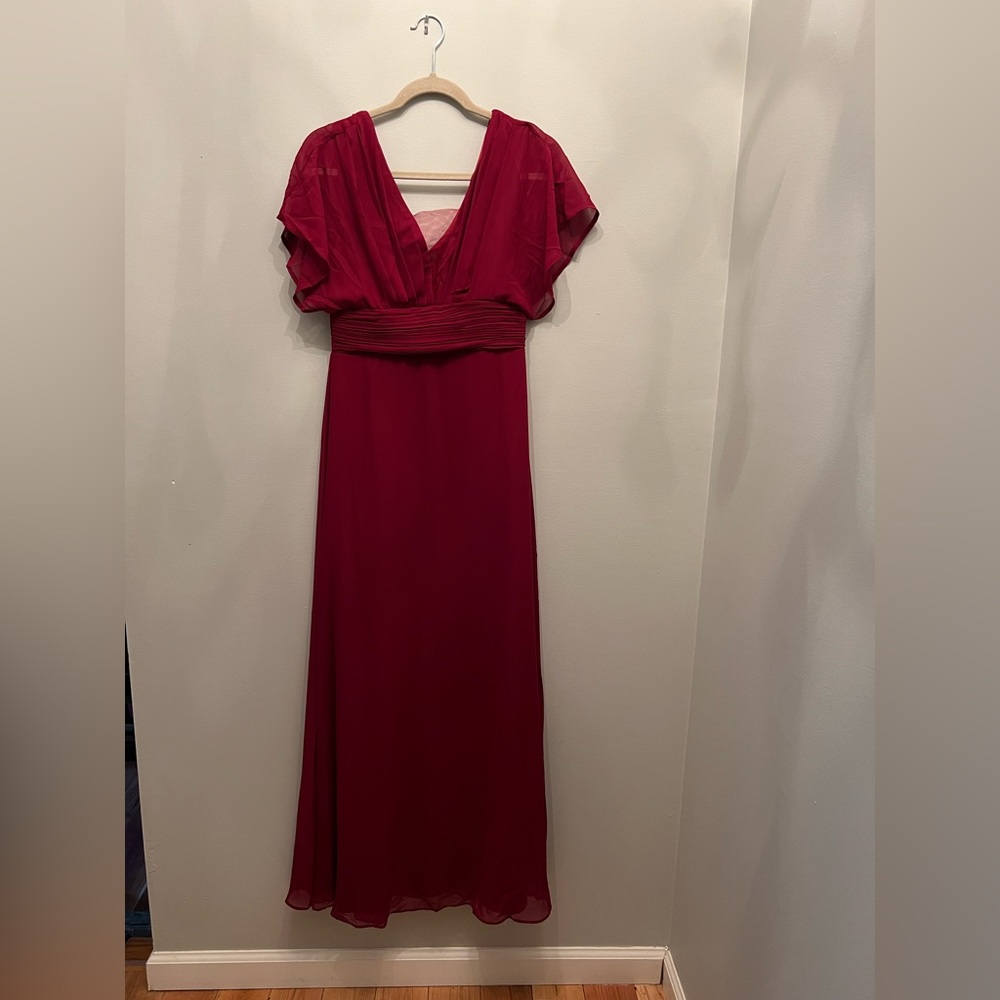 Long burgundy dress